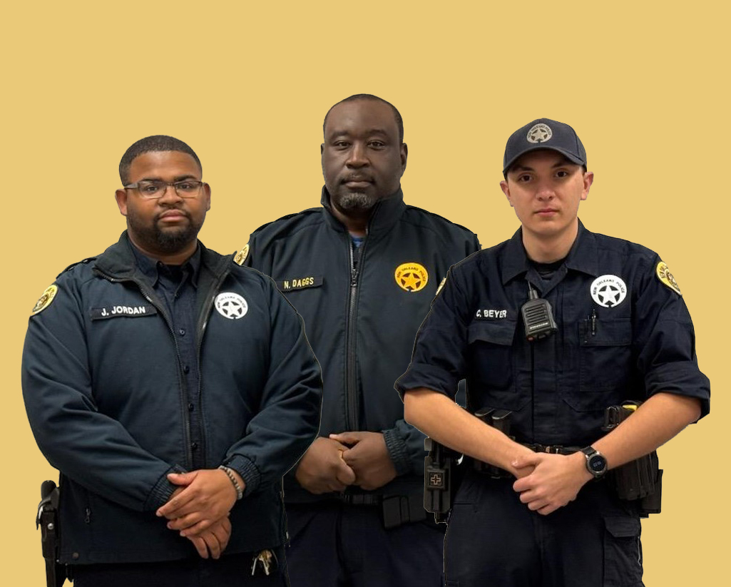 Officers Jacobie Jordan, Sgt. Nigel Daggs and Christian Byer